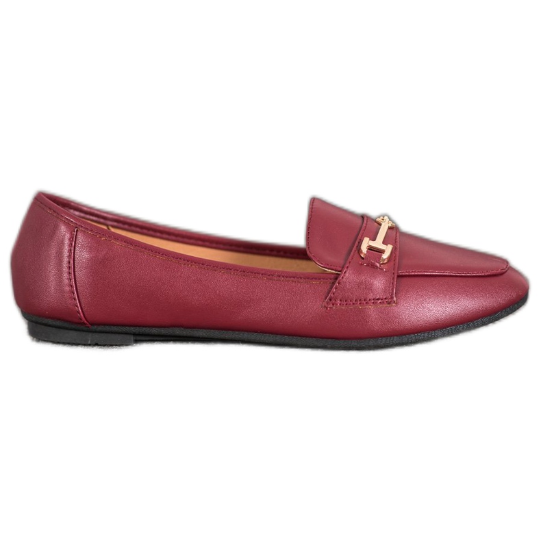 Clowse Chaussures élégantes en cuir écologique rouge