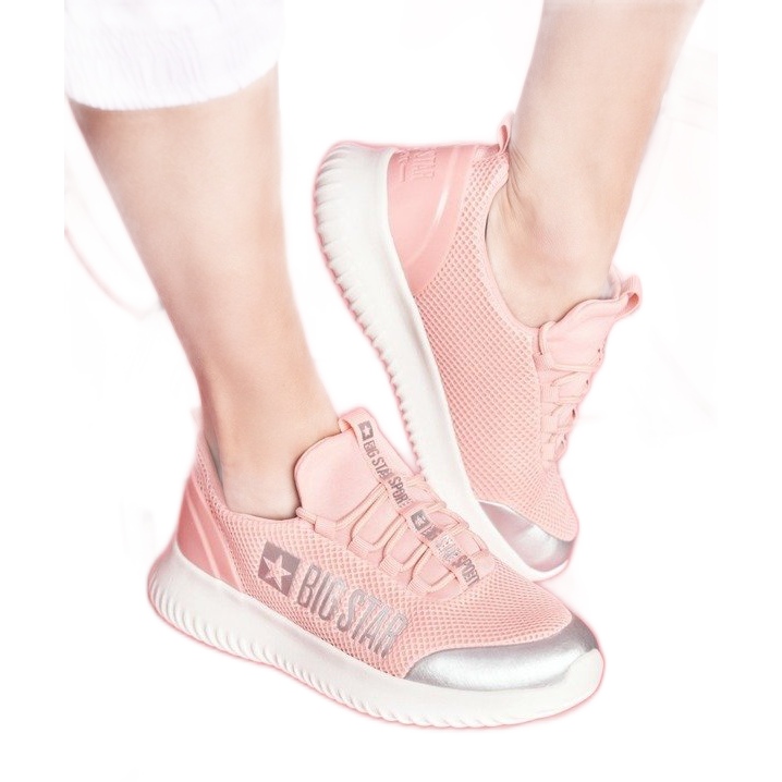 Chaussures de sport pour femmes roses Big Star FF274A413 Chaussures de sport pour femmes roses Big Star FF274A413