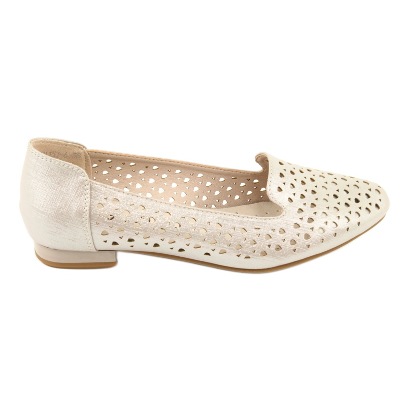 M.Daszyński Lords ballerines dorées Daszyński SA151 brun gris