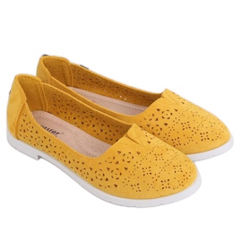 Ballerines ajourées miel ZA02P Jaune Ballerines ajourées miel ZA02P Jaune