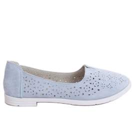 Ballerines ajourées bleues ZA02P Bleu