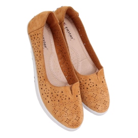 Camel ZA02P Ballerines ajourées camel brun