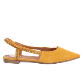 Ballerines à talon ouvert miel YJ335 Jaune