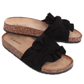 Chaussons en liège noir CK115P Noir le noir