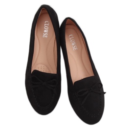 Mocassins femme noirs 9F127 Noir