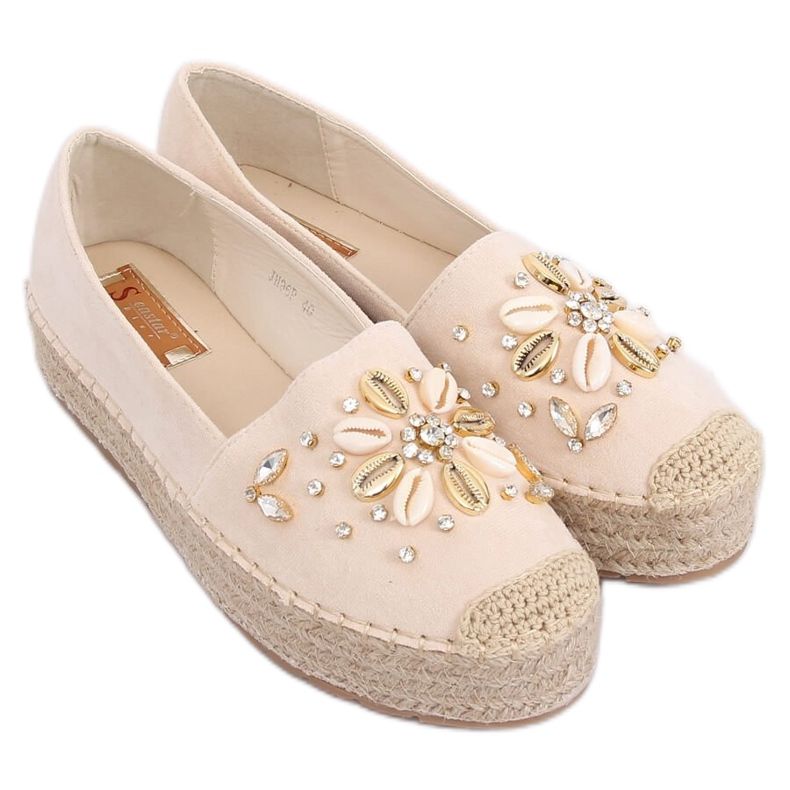 Espadrilles beiges pour femme JH96P Beige Espadrilles beiges pour femme JH96P Beige