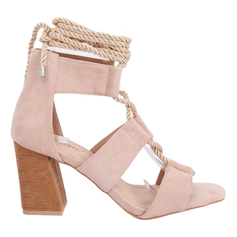 Sandales à talons beiges LL-229P Beige