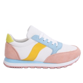 Chaussures de sport multicolores BL191P Blanc bleu rose jaune