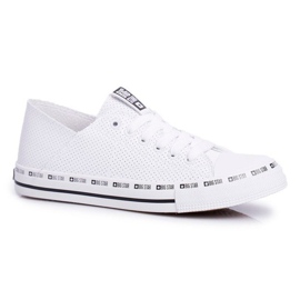 Chaussures femme blanches, baskets ajourées Big Star FF274024