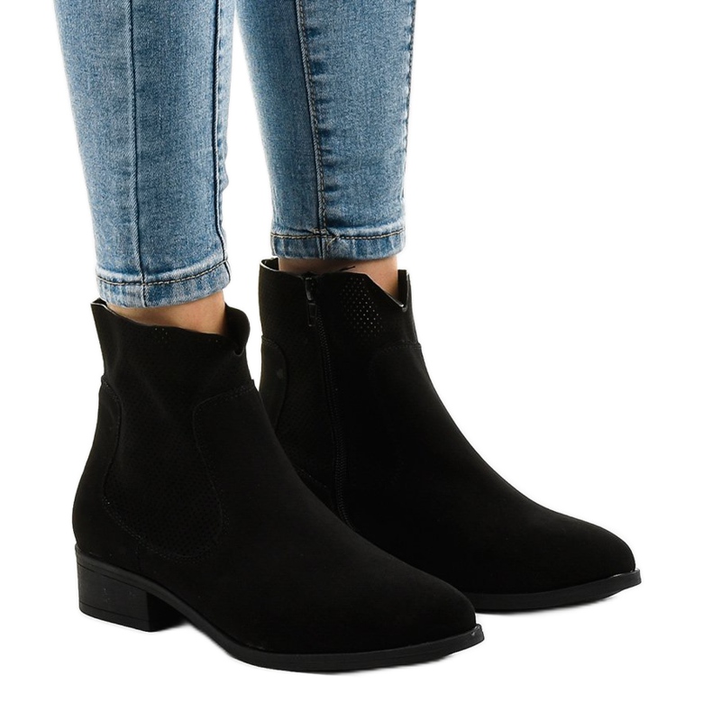 Bottes de cowboy noires 22M le noir Bottes de cowboy noires 22M le noir