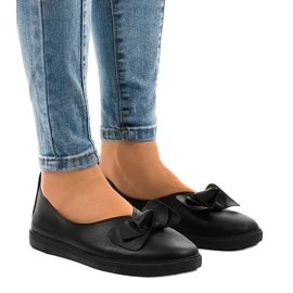 Baskets à enfiler noires 8895-1