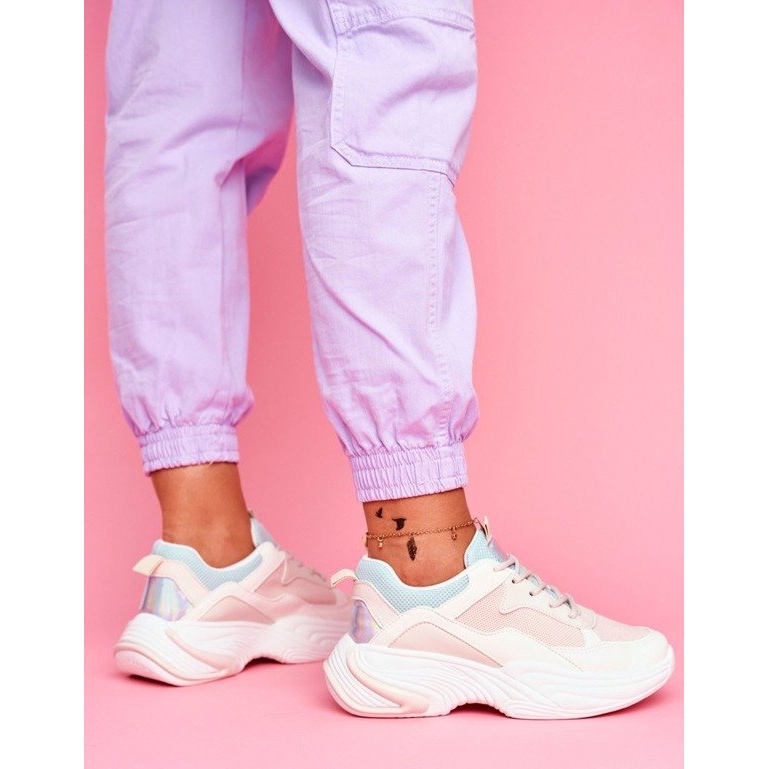 SEA Chaussures de sport pour femmes roses BL205 blanche multicolore