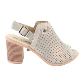 Sandales ajourées beige / or Filippo DS757 d'or