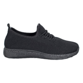 SHELOVET Chaussures confortables sur la plate-forme noir
