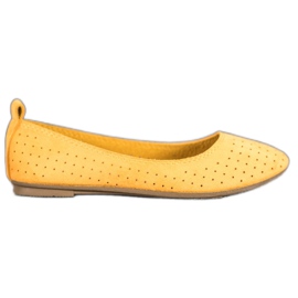 SHELOVET Ballerines ajourées jaune