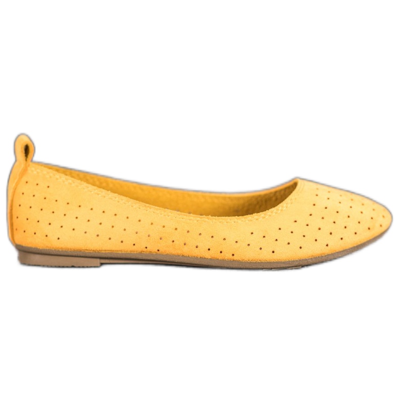 SHELOVET Ballerines ajourées jaune