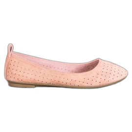 SHELOVET Ballerines ajourées rose