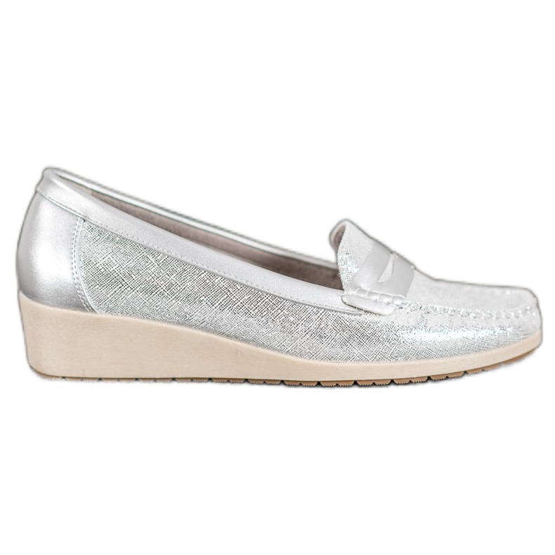 Comer Mocassins élégants sur la plate-forme gris