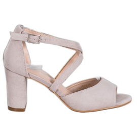 Sandales en daim VINCEZA gris