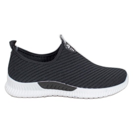 SHELOVET Chaussures de sport à enfiler le noir