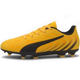Chaussures de football Puma One 20.4 Fg Ag Jr 105840 01 jaune Chaussures de football Puma One 20.4 Fg Ag Jr 105840 01 jaune