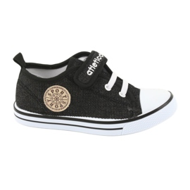Baskets avec insert en cuir Atletico BSM029 le noir