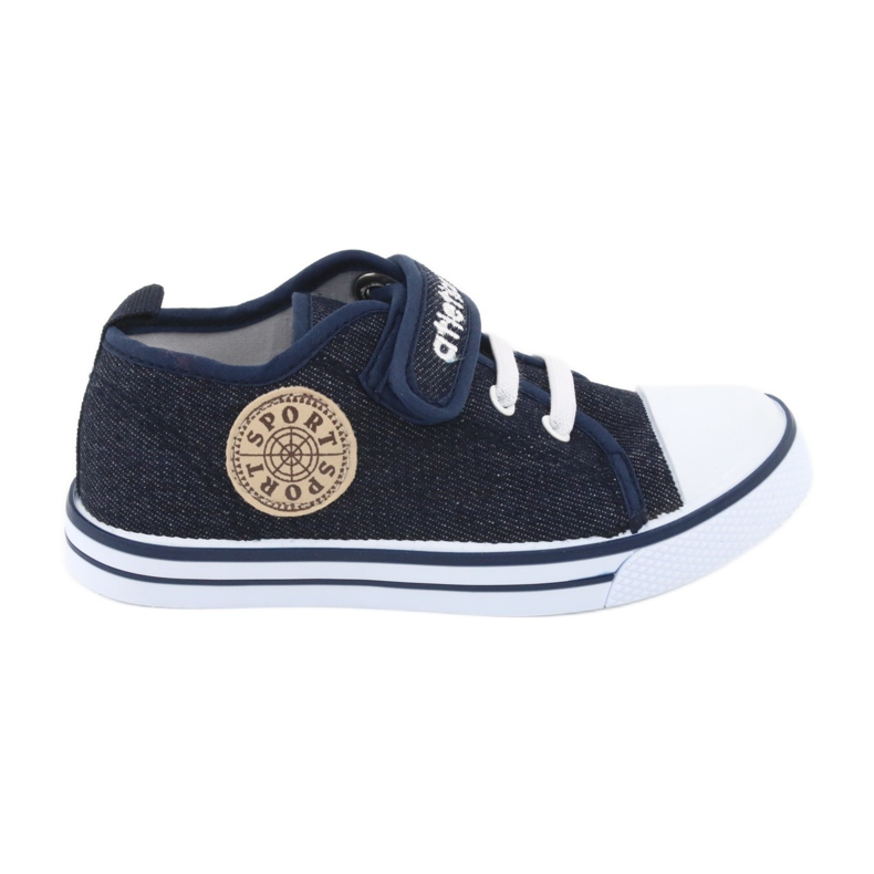 Baskets avec insert en cuir Atletico BSM029 bleu marin