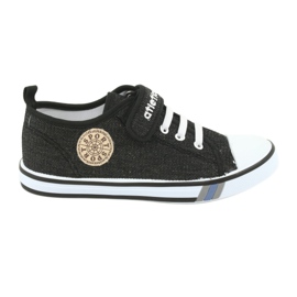 Baskets avec insert en cuir Atletico BSM029 le noir