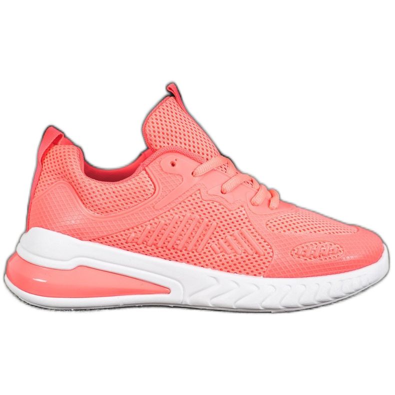 Ideal Shoes Chaussures nouées avec maille orange Ideal Shoes Chaussures nouées avec maille orange