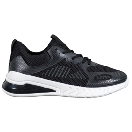 Ideal Shoes Chaussures nouées avec maille le noir jaune Ideal Shoes Chaussures nouées avec maille le noir jaune