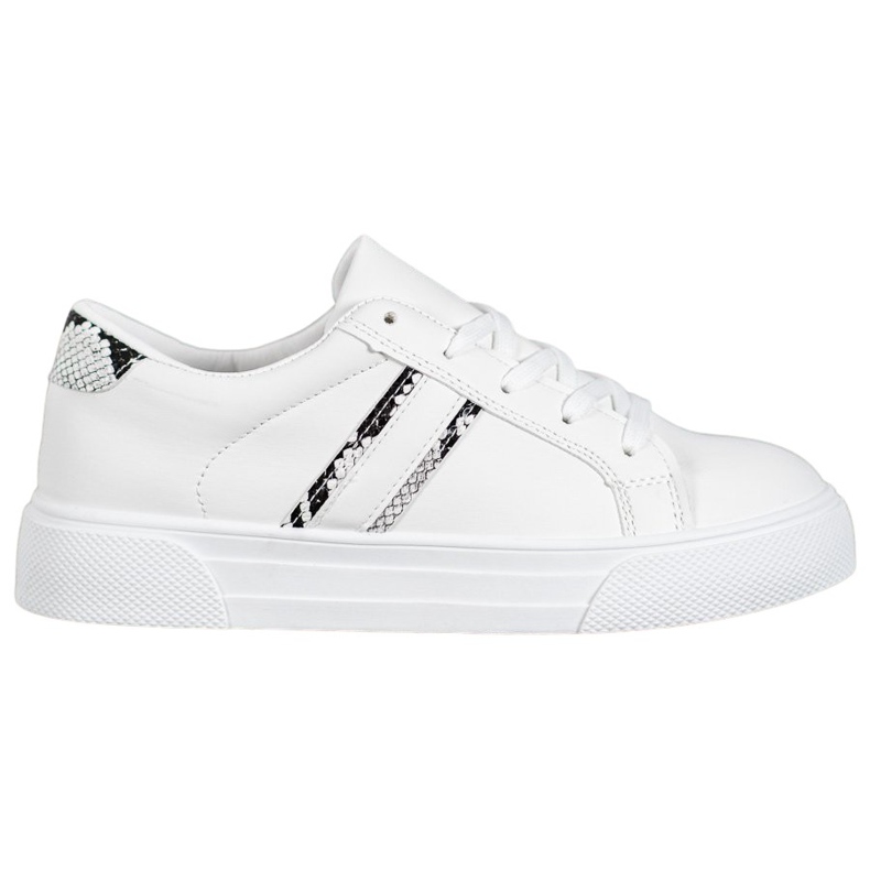SHELOVET Chaussures de sport en cuir écologique blanche