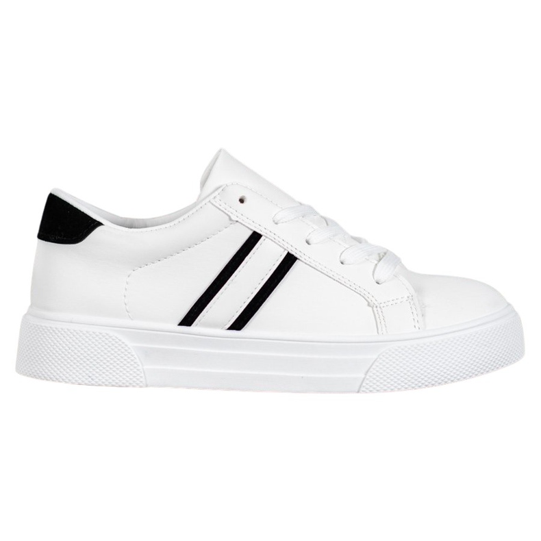 SHELOVET Chaussures de sport en cuir écologique blanche