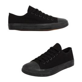 Baskets noires classiques pour femmes XL03 ALL-BLACK (semelle noire)