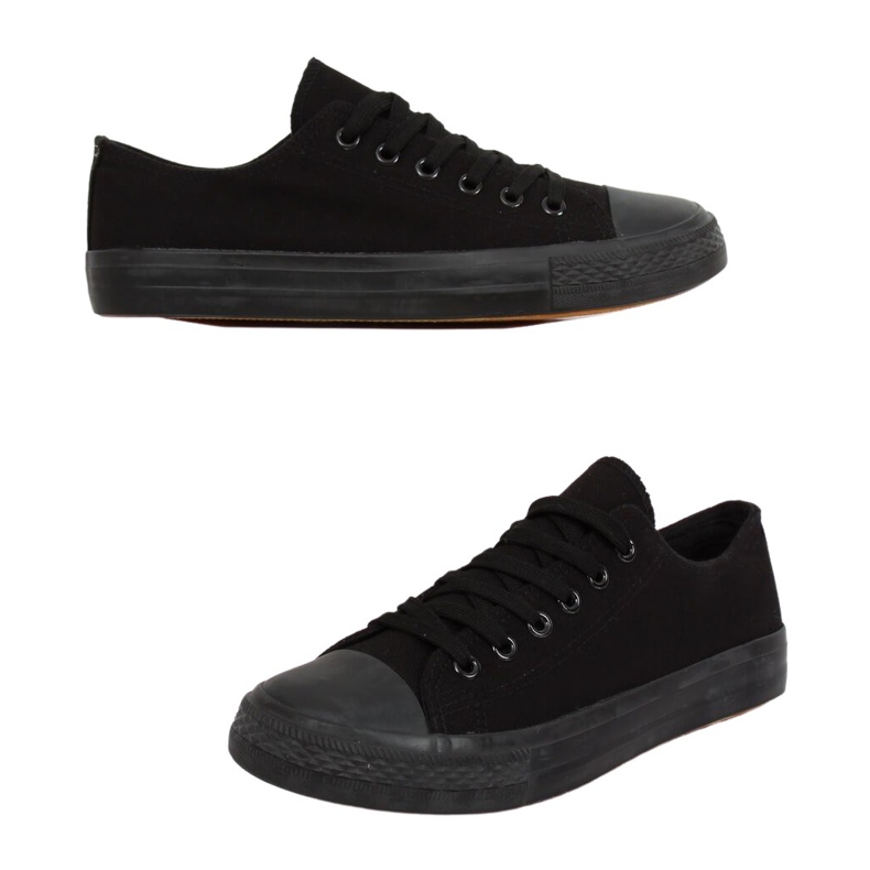 Baskets noires classiques pour femmes XL03 ALL-BLACK (semelle noire)