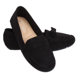 Mocassins en daim noir 9F150 Noir le noir