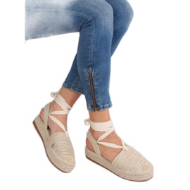 Sandales espadrilles femme beiges TU139P Beige Sandales espadrilles femme beiges TU139P Beige