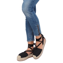 Sandales noires pour femmes espadrilles TU139P Noir le noir
