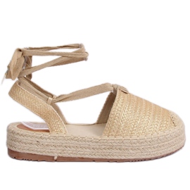Sandales espadrilles femme or TU139P Or doré