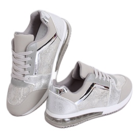 Chaussures de sport pour femmes argentées BL206 Argent gris Chaussures de sport pour femmes argentées BL206 Argent gris
