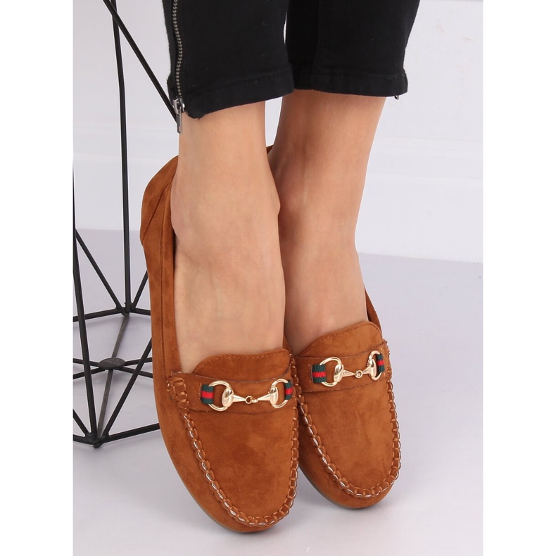 Mocassins femme camel CH-1M16 Camel brun