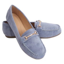 Mocassins femme bleus 99-01A Bleu
