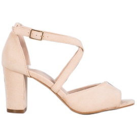 Sandales en daim VINCEZA beige