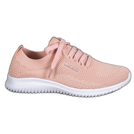 SHELOVET Chaussures textiles nouées rose