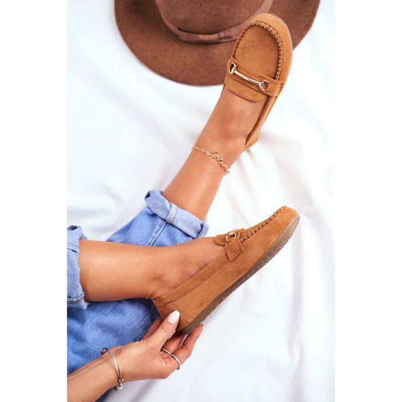 BUGO Mocassins femme marron en daim 99-01A brun