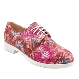 Chaussures de jazz à fleurs rouges classiques ZG629-2 multicolore