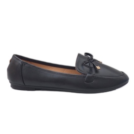 Mocassins ballerines en similicuir noir 9F175 le noir