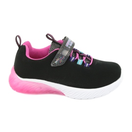 American Club ES14 rose chaussures de sport noir violet