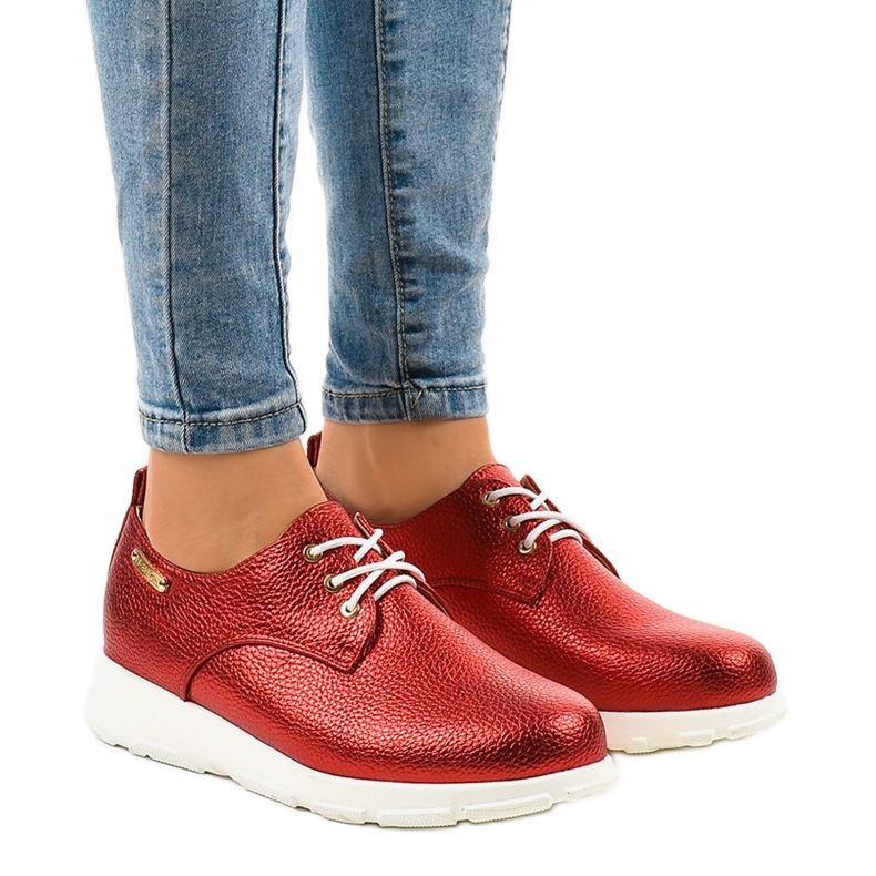 Chaussures classiques rouges mates XC672-2
