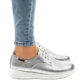 Chaussures classiques argent mat XC672-1 gris