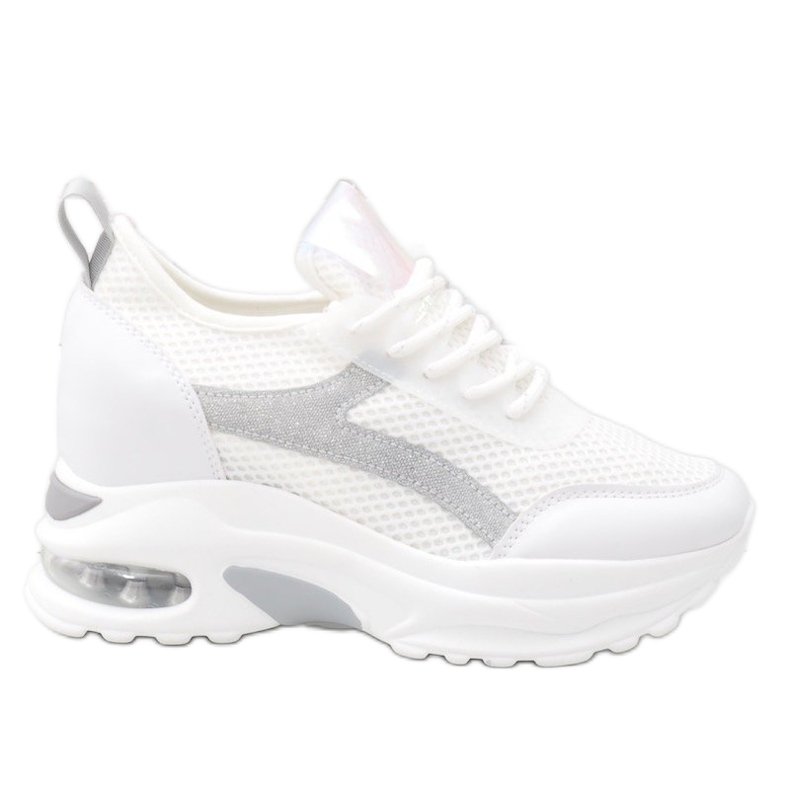 Baskets de sport blanches avec le système AB5722 gris